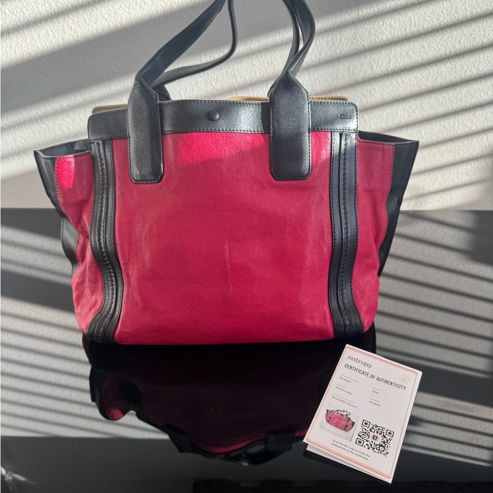 Chloe Allison Red and Black Women's Tote Bag